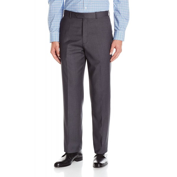 Men's Micro Tech Flat Front Suit Pant - Charcoal - CL11K3OPUF5