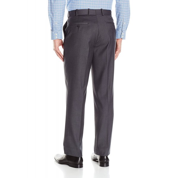 Men's Micro Tech Flat Front Suit Pant - Charcoal - CL11K3OPUF5