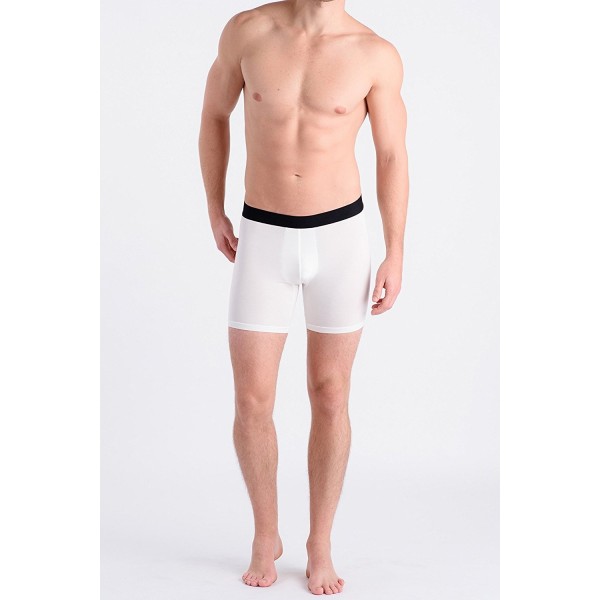 Men's Modal Microfiber Boxer Briefs Underwear - Bright White - CD12GHK5X6T
