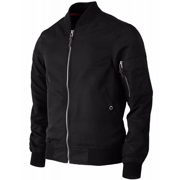 BCPOLO Lightweight Windbreaker Jackets Black XS