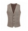 Stylish Business Sleeveless 4 Buttons Coffee