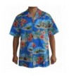 Mens Canoe Hawaiian Shirt Royal
