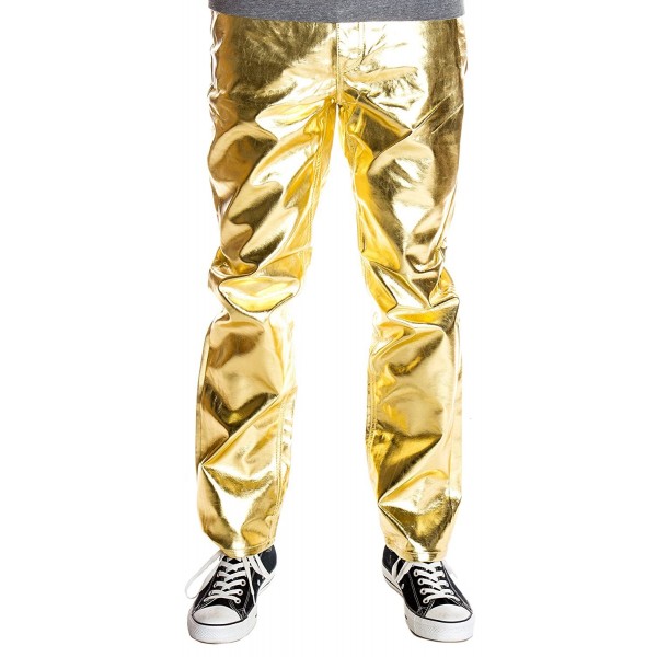 Ragstock Metallic Shiny Jeans Gold 34