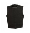 CLUBVEST Mens Zipper Vest Leather Trim BLACK 2X