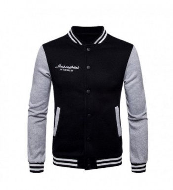 DUBUK Baseball Letterman Patchwork Windbreaker