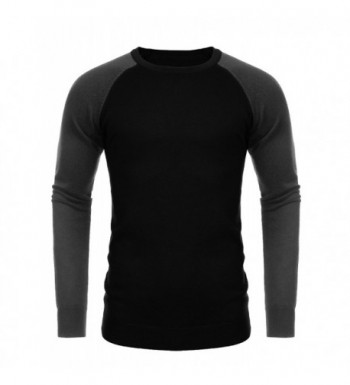 COOFANDY Contrast Crew Neck Lightweight Pullover