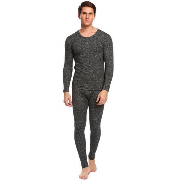 Men's Long Thermal Top and Underwear Fleece Lined Winter Base Layering ...