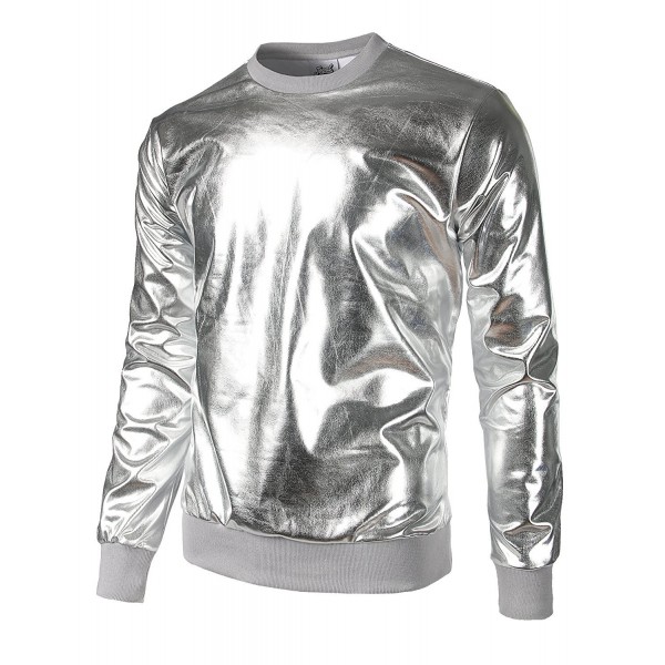 JOGAL Metallic Shirts Nightclub Hoodies