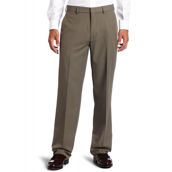 Men's Cool 18 Straight-Fit Gabardine Plain-Front Pant - Taupe - CK115NLO03V