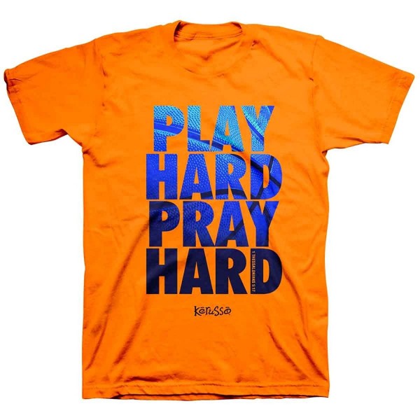 Play Hard T Shirt Safety orange