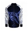 UPSCALE Satin Souvenir Jacket NAVYSILVER