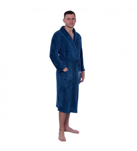 Mens Plush Fleece Bathrobe MENPR01