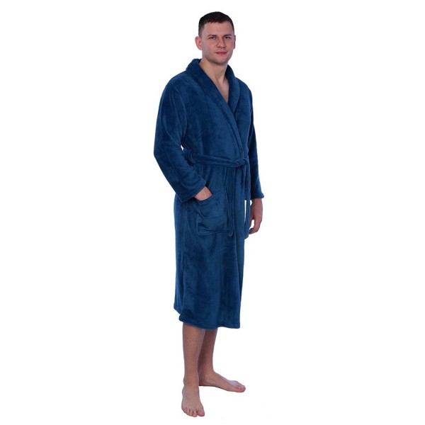 Mens Plush Fleece Bathrobe MENPR01