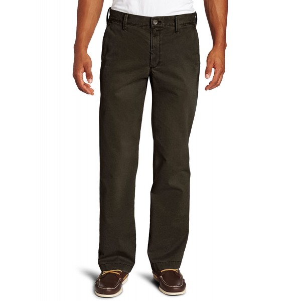 Men's Life Khaki Sand-Washed Straight-Fit Chino Pant - Dark Chocolate ...