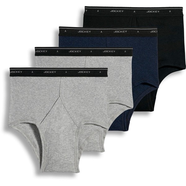 4-pk. Black-Grey Full Rise Brief - Cinder Heather/True Denim Heather ...