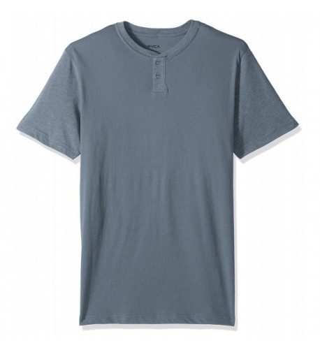 RVCA Mens Henley Shirt Slate