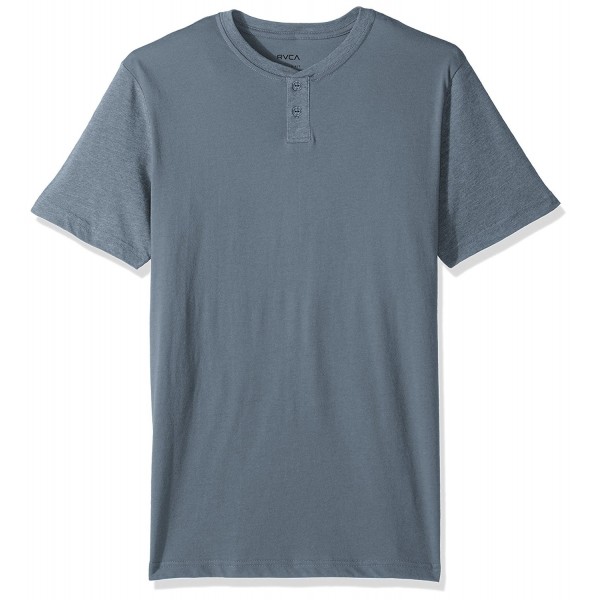 RVCA Mens Henley Shirt Slate