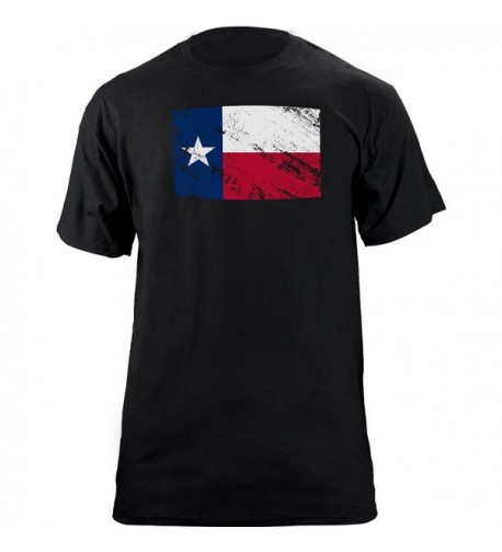 Texas State Distressed T Shirt Black