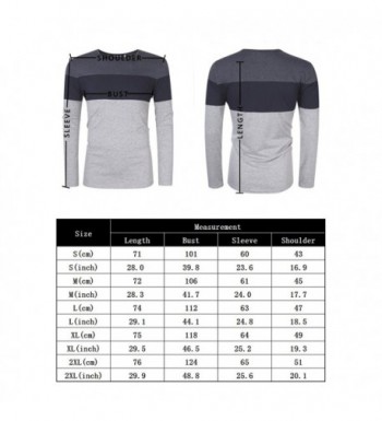 Men's Casual Breathable Tops Contrast Color Stitch Striped Crew Neck ...