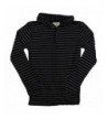 Lightweight Henley Striped Hoodie Medium