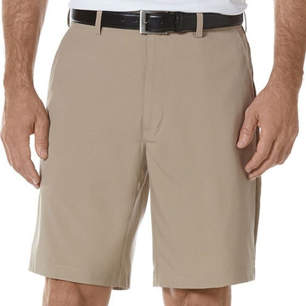 Front Expandable Waist Shorts Khaki