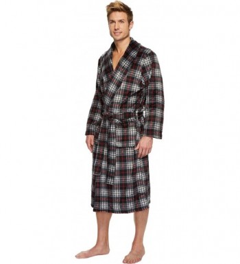 Mens Micro Poly Sueded Robe - Black - CN12E01ULD7