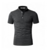 IDARBI Casual Mandarin T Shirt Charcoal
