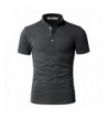 IDARBI Casual Mandarin T Shirt Charcoal