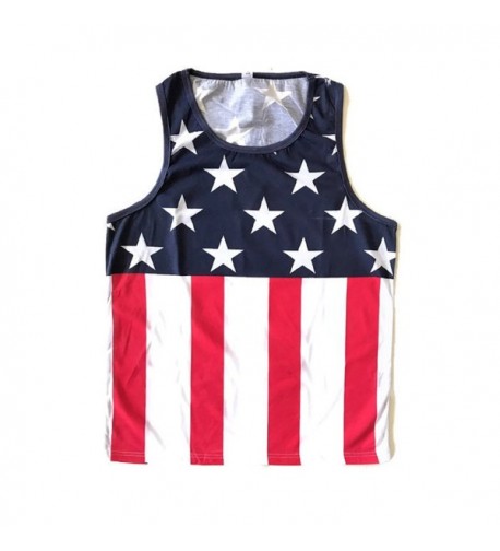 Sleeveless Muscle Vintage American Stripes