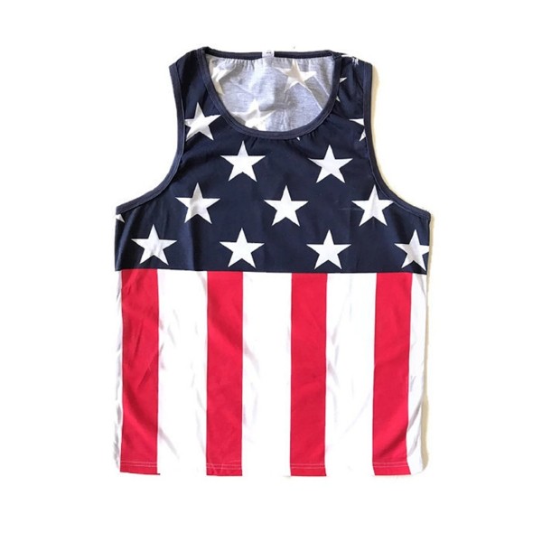 Sleeveless Muscle Vintage American Stripes