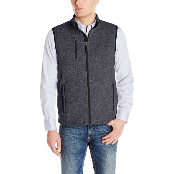 Men's Pacific Heathered Sweater Fleece Vest - Charcoal Heather ...