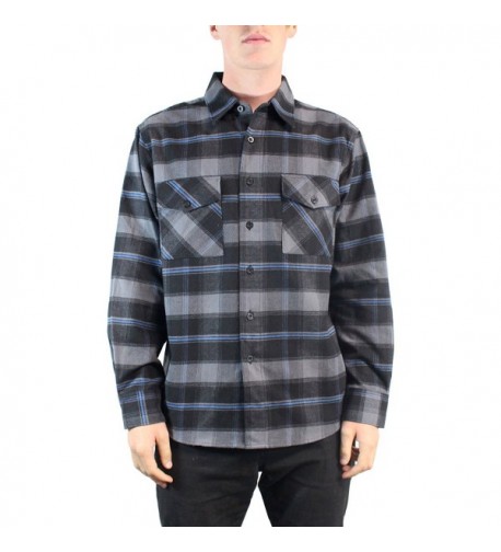 YAGO Flannel Sleeve Plaid Button