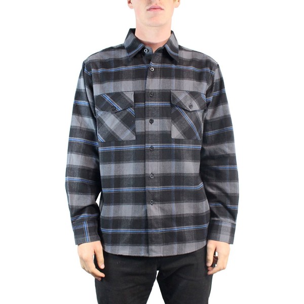 YAGO Flannel Sleeve Plaid Button YAGO Flannel Sleeve Plaid Button
