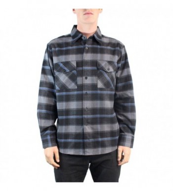 YAGO Flannel Sleeve Plaid Button