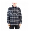 YAGO Flannel Sleeve Plaid Button