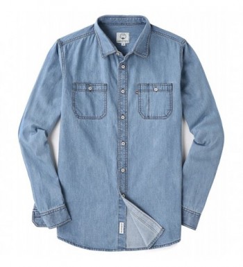 Mocotono Sleeve Denim Double Pocket Shirt