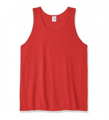 Teen-Boys Poly Cotton Athletic Tank - Red - CQ11CO5G2MB