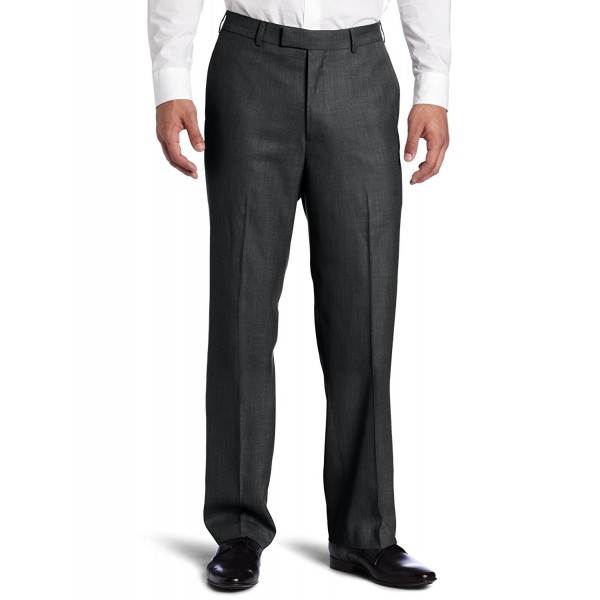 Men's Sharkskin Dress Pant - Charcoal - C6117ZNA17X