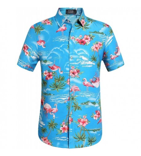 SSLR Flowers Flamingos Casual Hawaiian