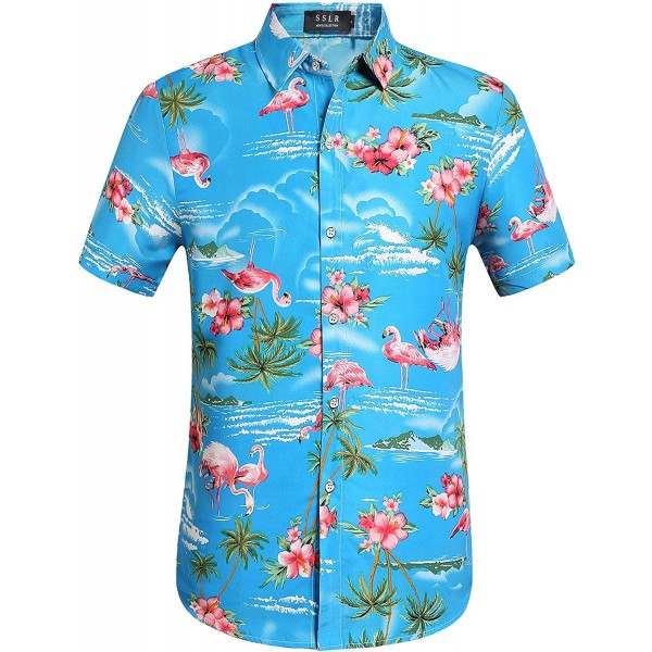 SSLR Flowers Flamingos Casual Hawaiian