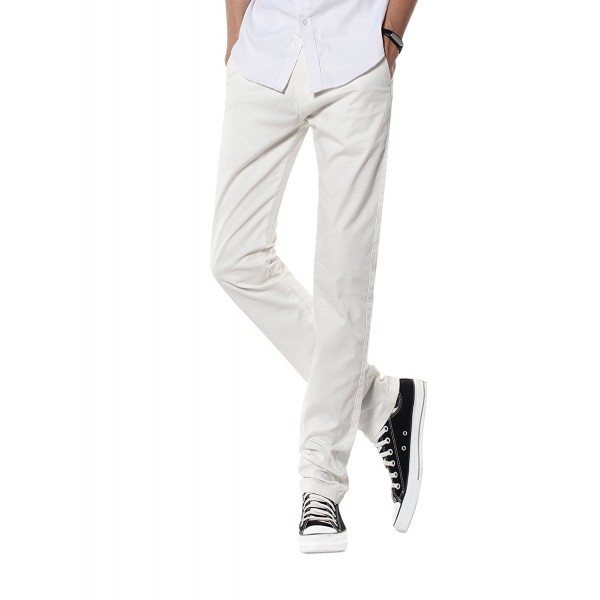 Demon Hunter Slim Fit White Trousers