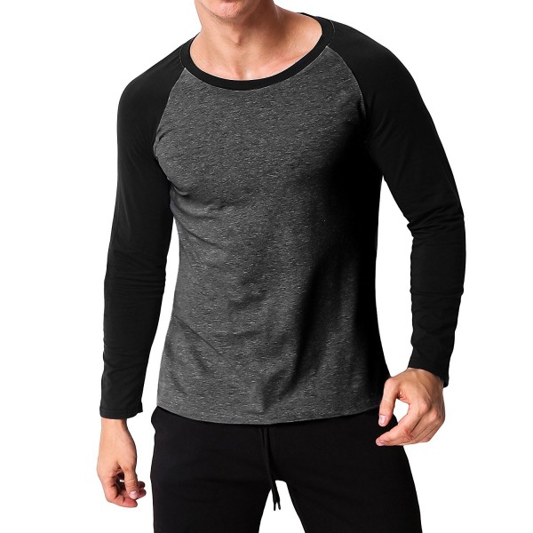 black and grey baseball tee