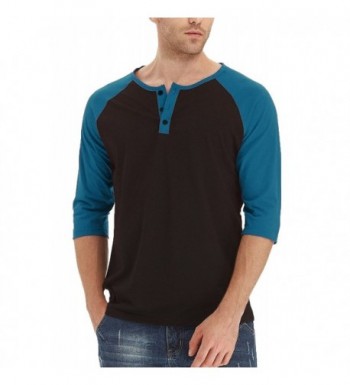 Aiyino Raglan Sleeve Henley Shirts