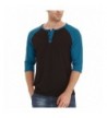 Aiyino Raglan Sleeve Henley Shirts