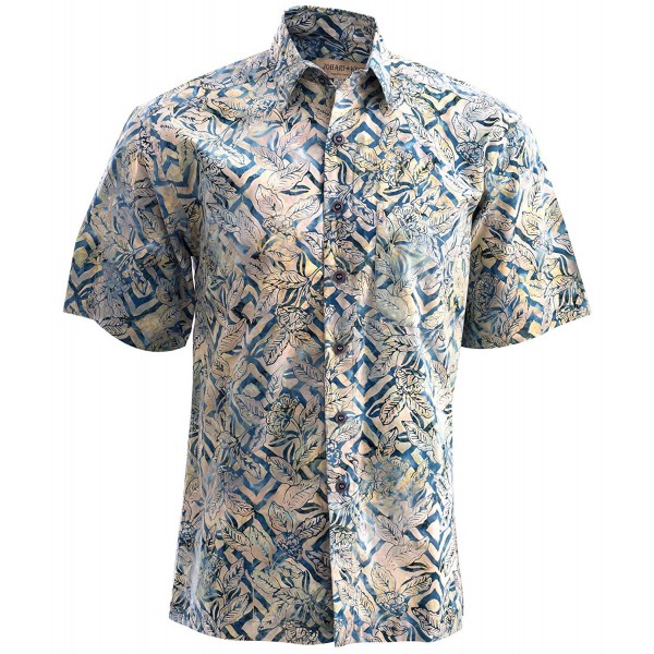 Jungle Sand Cotton Hawaiian Batik Shirt By - CG11B8Z5X2X