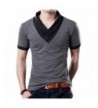 YTD Cotton Casual V Neck Button