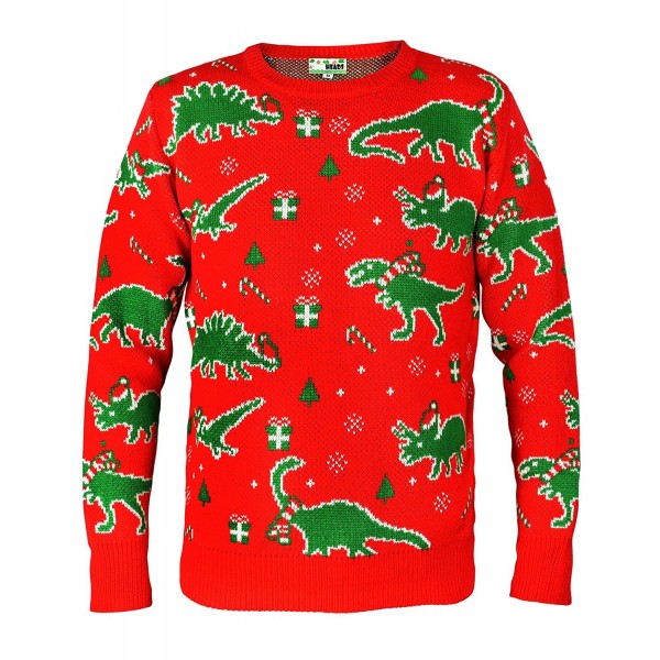 Saurheads Dinosaur Christmas Sweater X Large