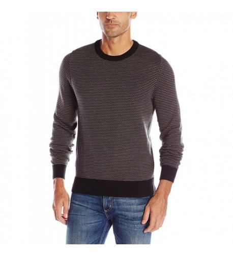 Axist Sleeve Herringbone Crewneck Sweater