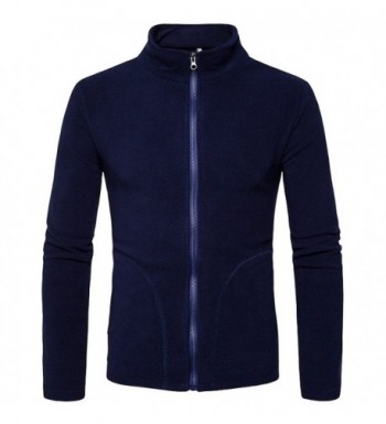 Men's Long Sleeve Full Zip Fleece Hoodie Lightweight Jacket Casual ...