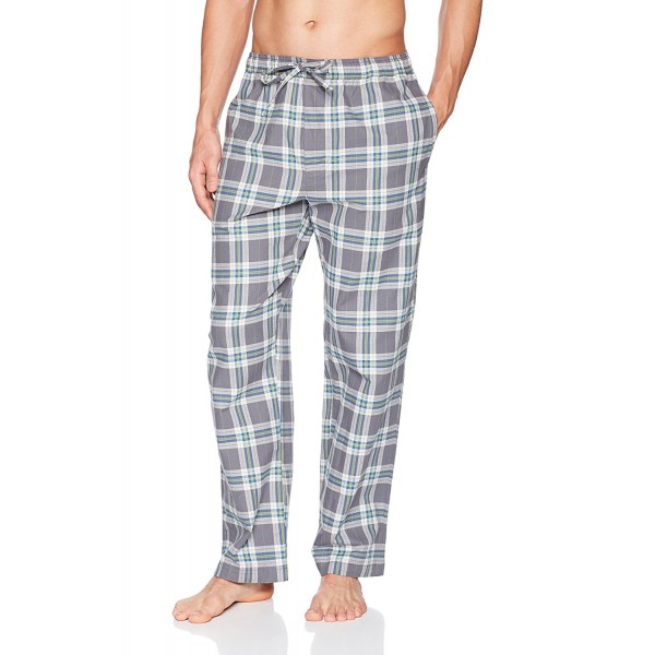 Mens Classic Sleep Pant Plaid - Slate Gray - CT184Y2Y6E4